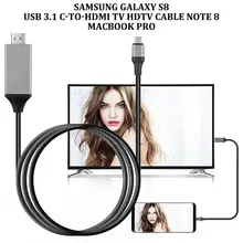 4K USB 3,1 USB-C type C к HDMI кабель HDTV HDMI адаптер для samsung Galaxy Note 8 9 S10+ Plus type-C USB-C