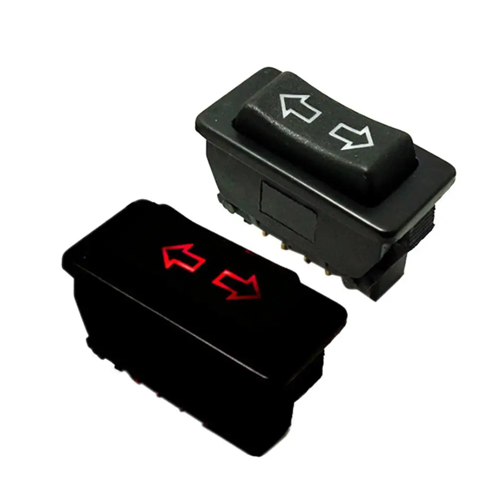 1 шт. 5Pin 12-24 в высокое качество электростеклоподъемники для автомобилей переключатель с лампой автомобильные аксессуары универсальный для автомобилей черный - Цвет: Red