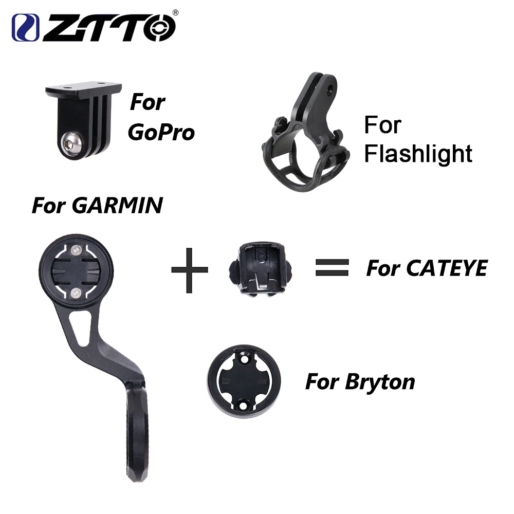 ZTTO Аксессуары для велосипеда, крепление для переднего велосипеда для велосипедного компьютера для GoPro, осветитель фотоаппарата, держатель 25,4/31,8 мм