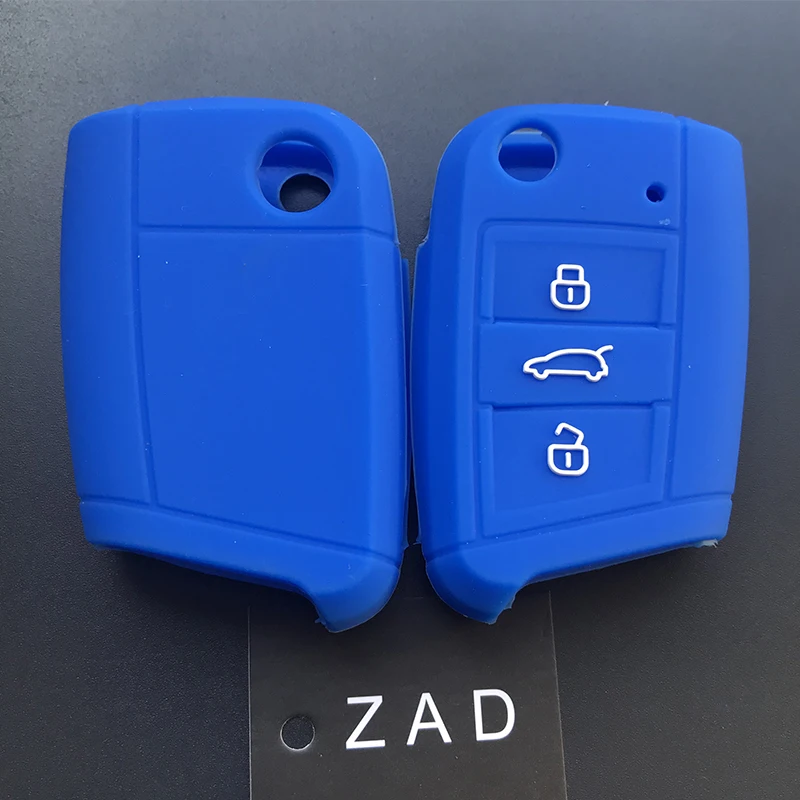 Силиконовый защитный чехол для ключа ZAD VW Polo golf7 MK7 Skoda Octavia combi A7 SEAT Leon Ibiza CUPTRA 3