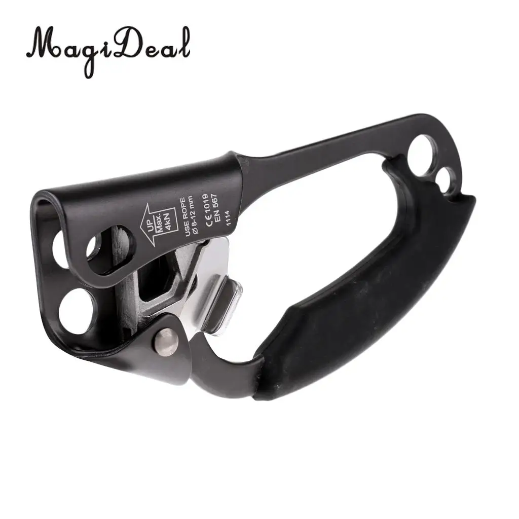 MagiDeal Outdoor Mountaineering Climbing Left and Right Hand Ascender Arborist Rappelling Gear Rope Clamp for 8-12mm Rope