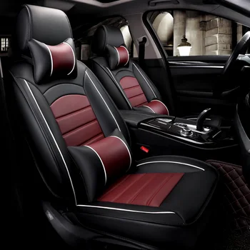 

5 seats/set pu leather waterproof car seats covers protector universal for mazda3 vw toyota auto cushions interior accessories