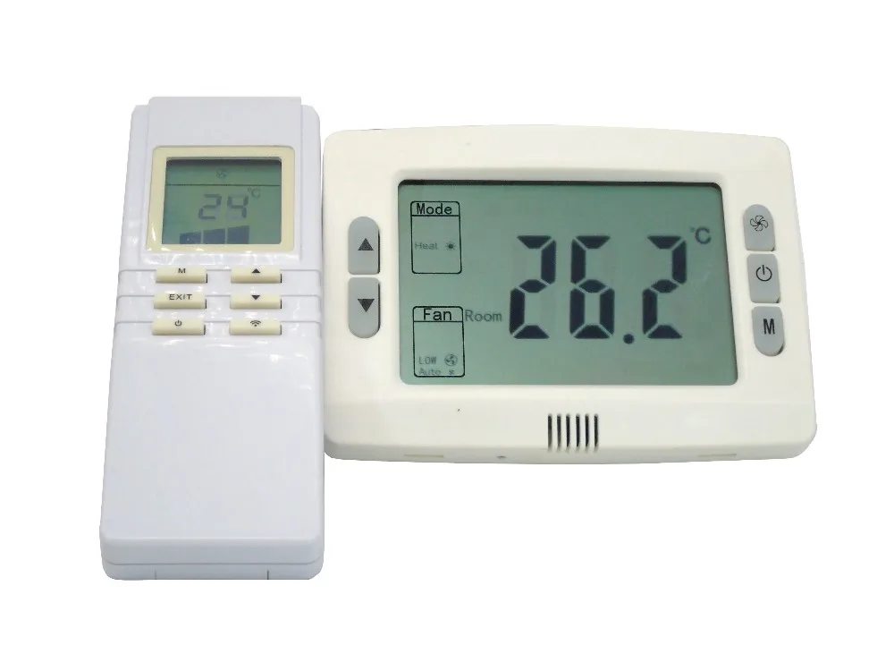 

2 pipe Fan coil Power off memory room thermostat regulator with remote control