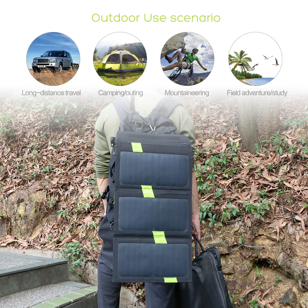 Outdoor Portable Solar Panel Charger 5V 20W Dual USB Solar Charger for iPhone iPad Samsung Huawei Xiaomi HTC Sony LG and more. Outdoor Portable Solar Panel Charger 5V 20W Dual USB Solar Charger for iPhone iPad Samsung Huawei Xiaomi HTC Sony LG and more.