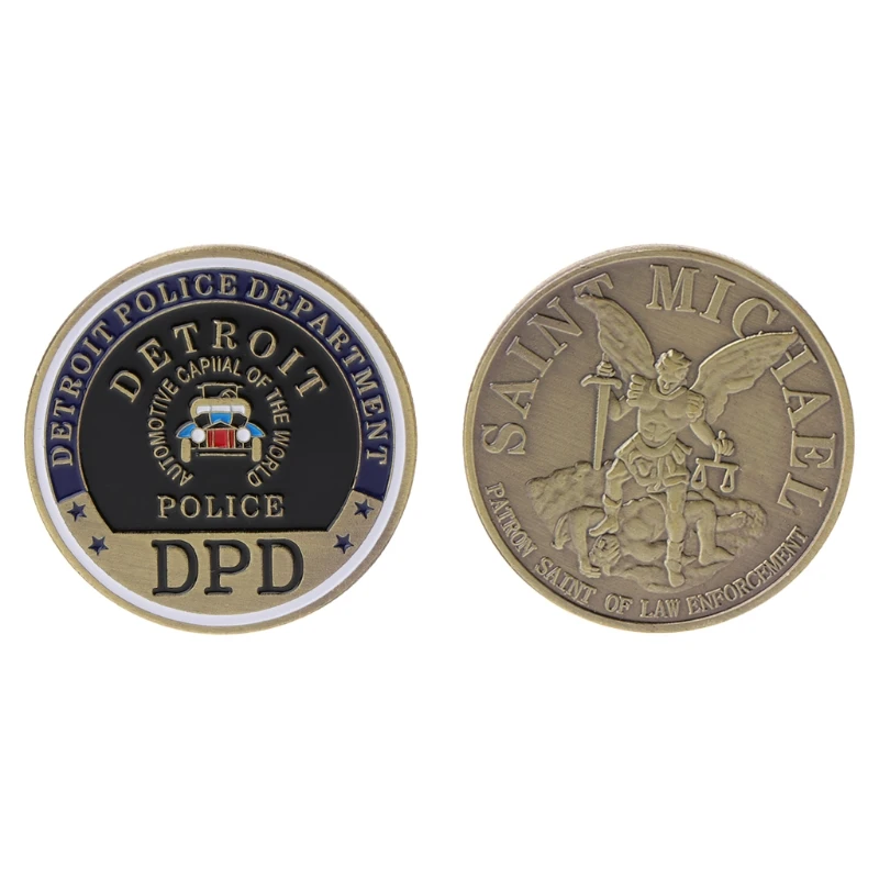 Памятная монета Детройт полиция США Святой Майкл коллекция искусство подарки сувенир коллекция энтузиастов FY