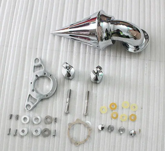Chrome Spike Air Cleaner Kits Intake Filter For Harley EFI Softail Dyna