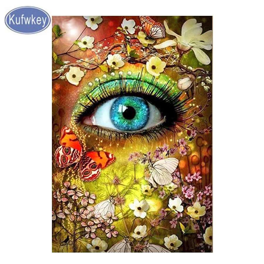DIY Diamond Embroidery Flowers 5D Eye Picture Full Square Rhinestones