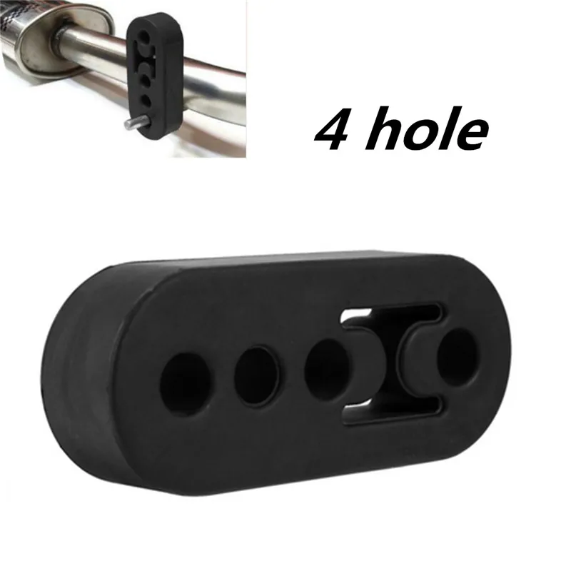 Universal Car Exhaust Tail Pipe Mount Bracket Hanger Rubber 4 Hole