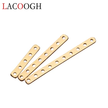 

Wholesale 30pcs/lot Gold Color 5/8/10 Hole Beads Charms Bracelets Necklace Connectors DIY Jewelry Material Findings