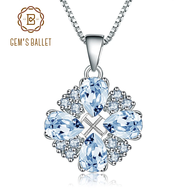 Женское ожерелье с подвеской GEM'S BALLET из стерлингового серебра 925 пробы