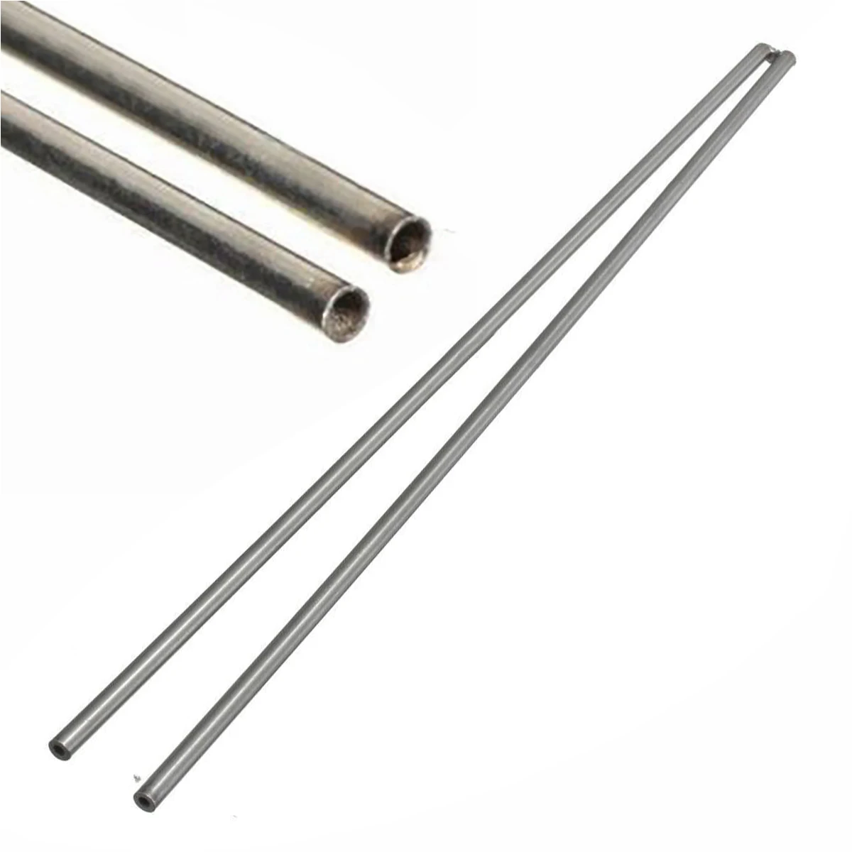 DWZ 2 шт серебро 304 Нержавеющая сталь капиллярная трубка 2 мм диаметр 1,6 мм ID 500 мм длина новейшая