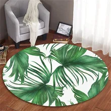 Тропический растительный рисунок листьев круглый фланелевый ковер для гостиной ковер детская игровая палатка напольный коврик гардеробный ковер 0506