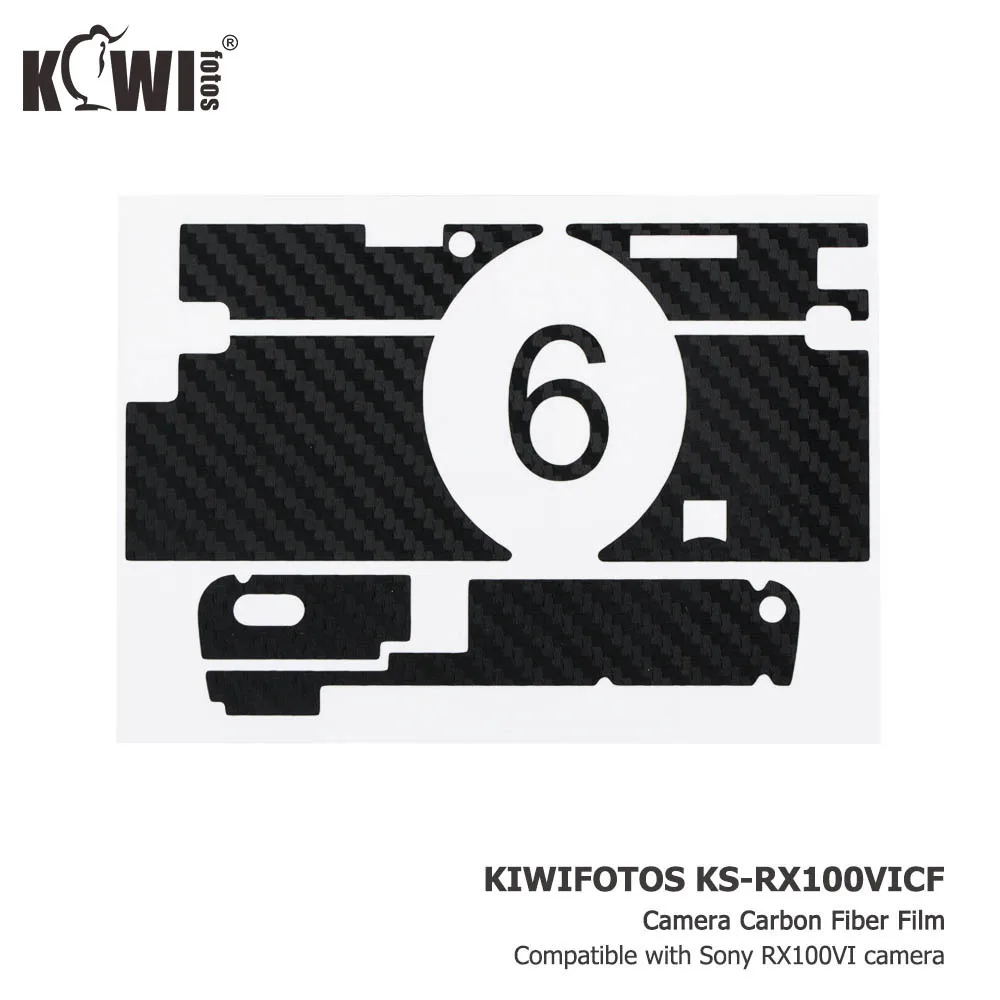KIWIFOTOS KS-RX100VICF Экологичная и съемная пленка из углеродного волокна для камеры с высококачественной клейкой поверхностью для sony RX100 VI
