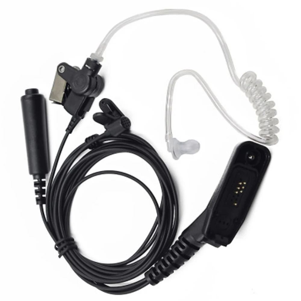For Motorola Two Way Radio Police Air Tube Earpiece Microphone PTT