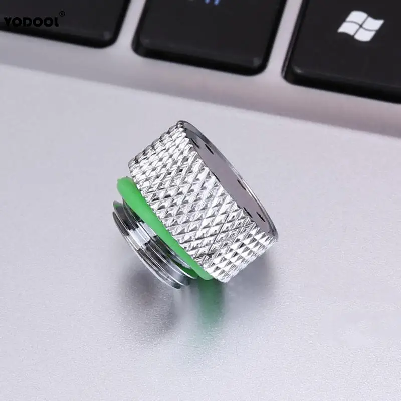 G1/4 Thread Vent Valve Auto Exhaust Chrome Plated Connector Plug 18mm Diameter for PC Water Cooling System Computer Components