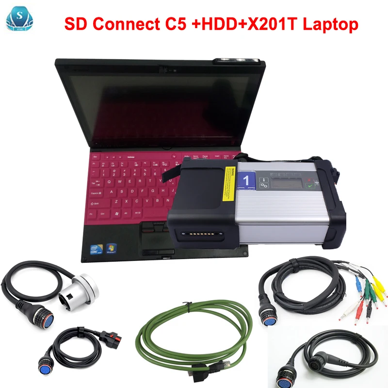 Супер чип Mb Star C5 с новым программным обеспечением HDD,09 Vediamo DTS X200T диагностический ноутбук Лучший MB SD Подключение C5 Готовая работа