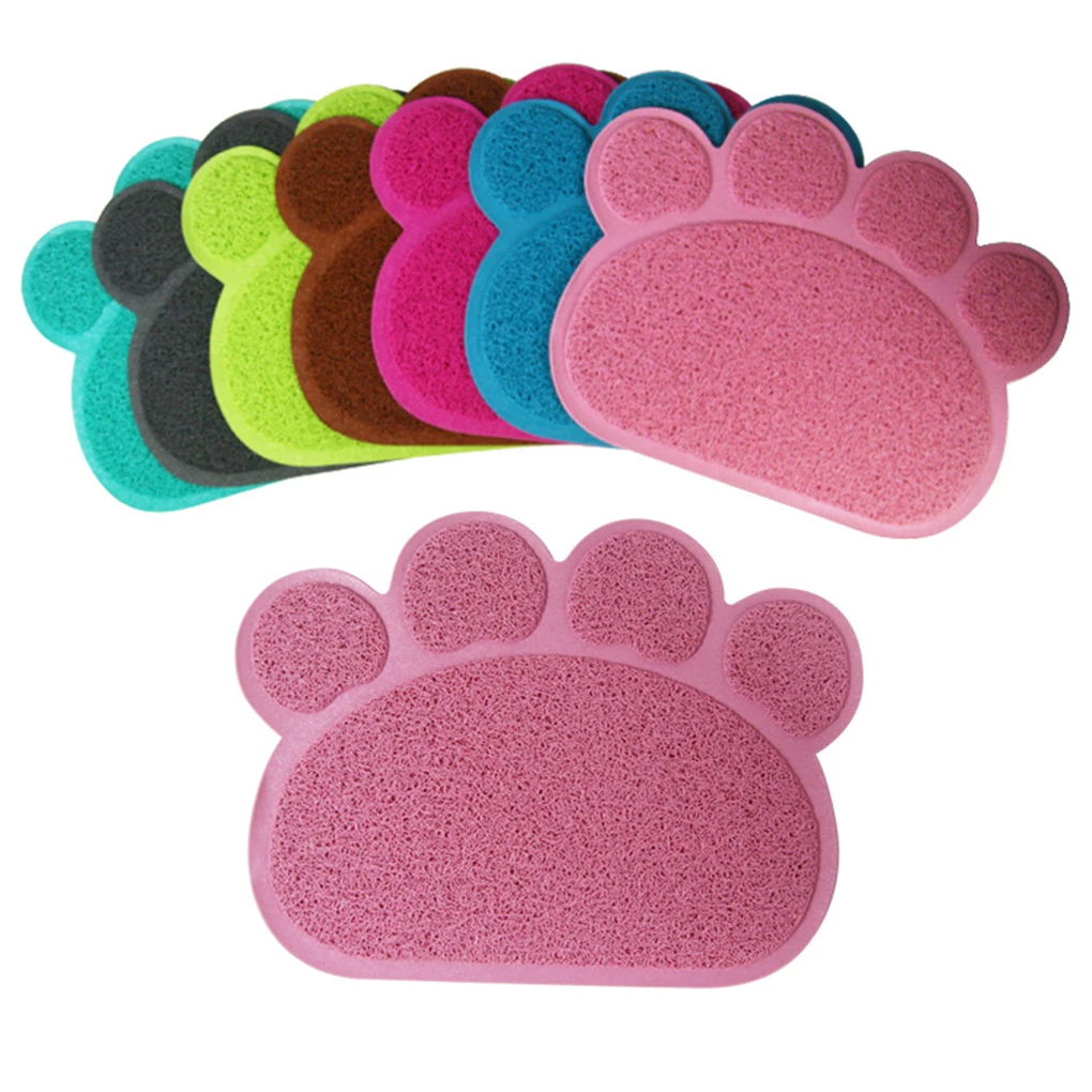 

Car Mats Footprint Square Shape Cat Litter Mats Claw Mats for Pets Cat Dog Paw Print Dog Cat Litter Mat Puppy Kitty Dish Feeding