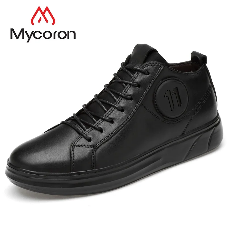 

MYCORON New Fashion Male Breathable Lace Up Sports Shoes Luxury Brand Mens Flats Casual Shoes Black Brand Sapato Masculino