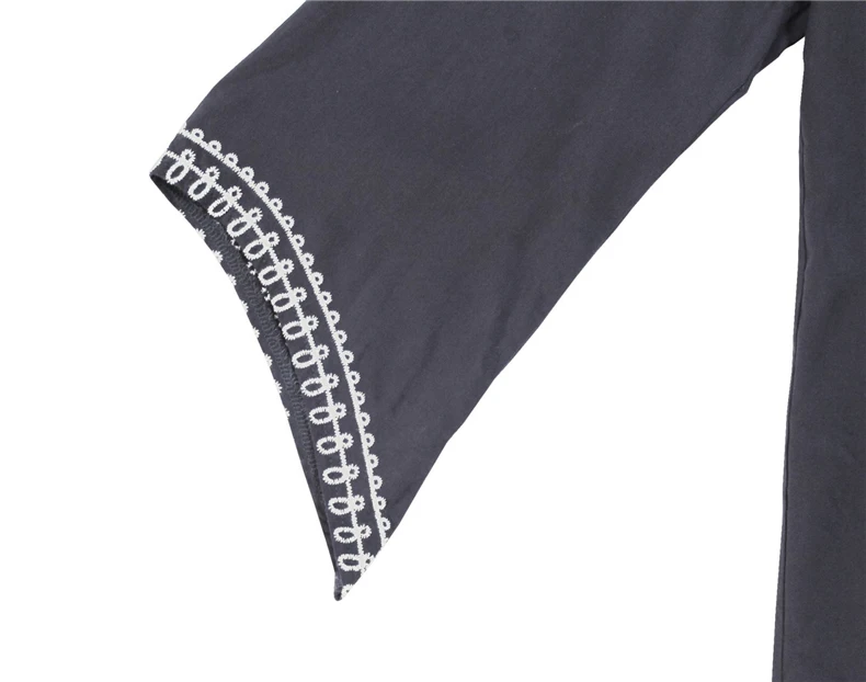 Женские блузки с вышивкой летние новые рубашки повседневные винтажные с арабским v-образным вырезом с длинным рукавом свободные блузки из вискозы