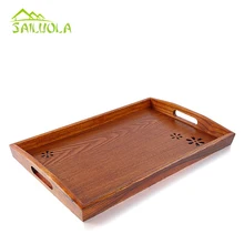 Деревянный чайный торт десерт из кекса печенье поднос для подачи пищи, деревянный поднос для хранения, хранение тарелок 42x28 см