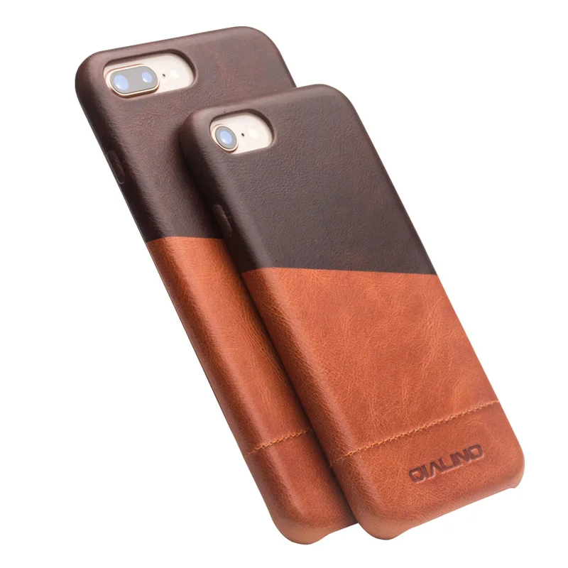 

QIALINO Fashion Genuine Leather Case For iPhone8 8plus Luxury Handmade Ultra thin Cover for iPhone7 7plus Back Cover Capa Bag
