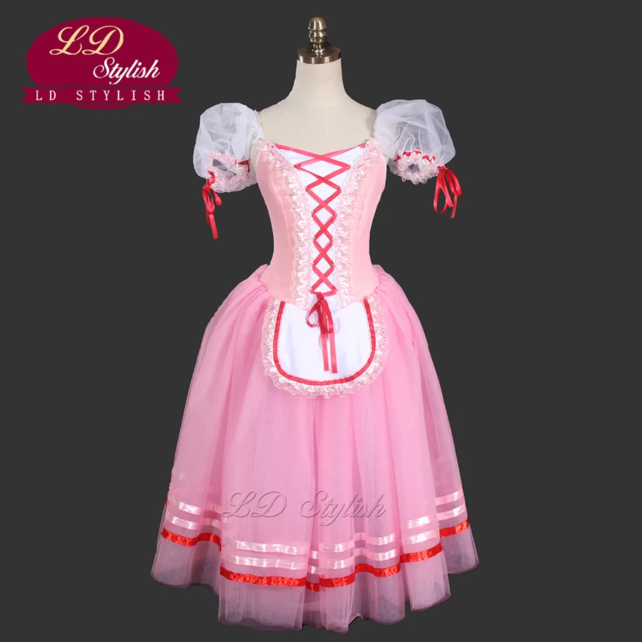 

Pink Romantic Ballet Tutu Girls Giselle Ballet Dresses For Children Romantic Tutu Dress Adult Peasant Tutu Girls Dress LD0003D
