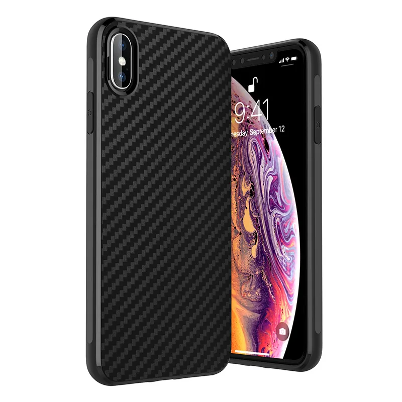 cheap For iPhone 6 6s Plus 7 8 Plus X Xs XR Xs Max Carbon Fiber Pattern Flexible TPU Phone Case Ultra Thin Fingerprint Free Cover