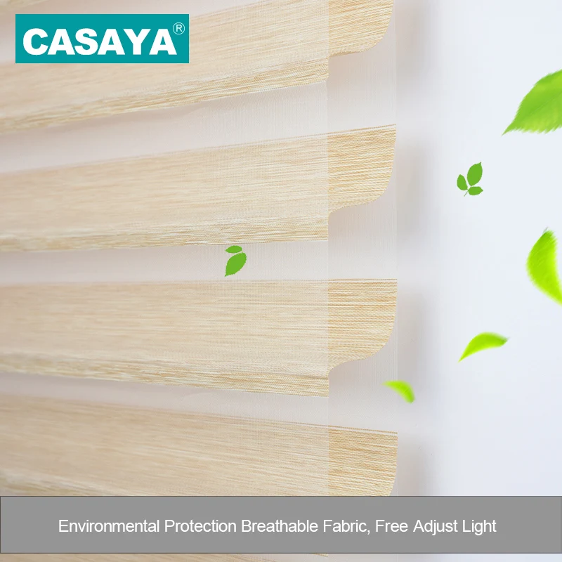  High Grade Shangri-la Blinds Child Safety Transparent Window Curtains Triple Roller blinds for Livi