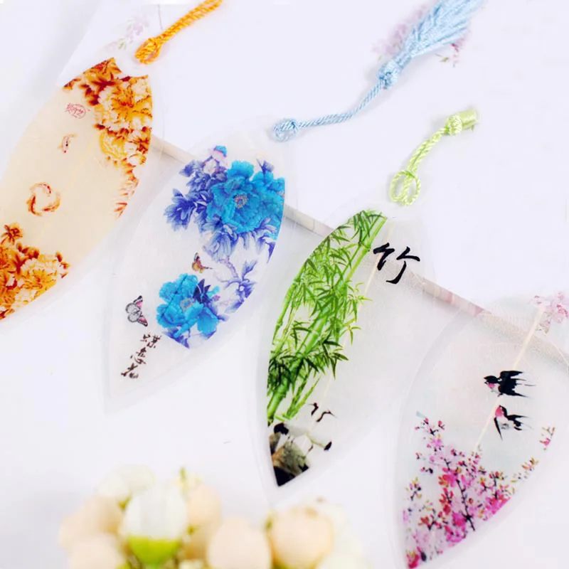 

Creative 1pc Cute Classical Elegance Tassel Leaves Vein Bookmarks Nature Chinese Wind Bookmark For Gift Student Stationery