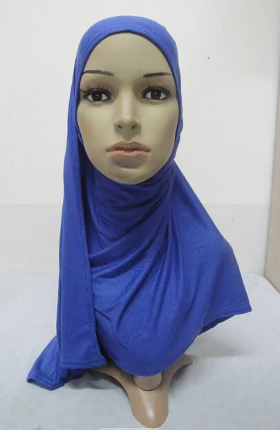 H836 Простой Большой размер Amira стиль натянуть Джерси-шарф хиджаб, быстрая