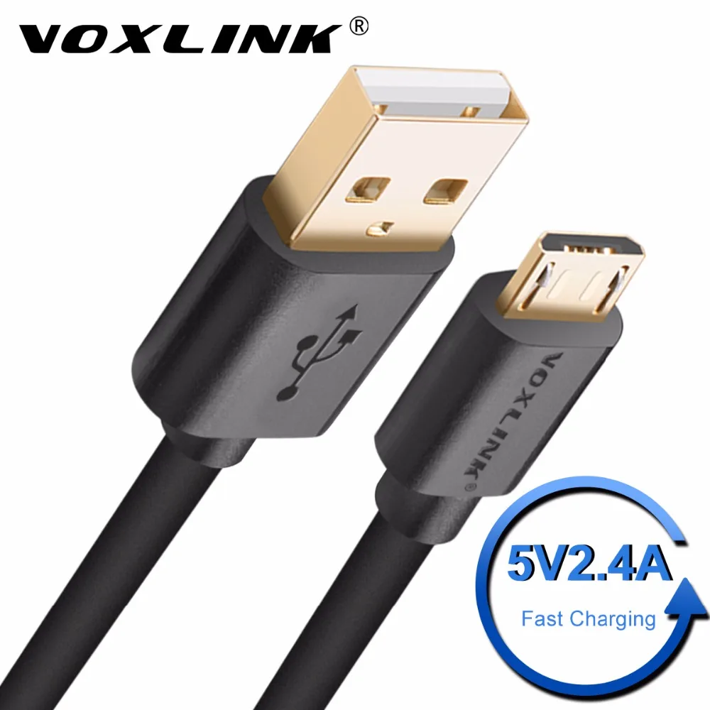 Micro USB кабель VOXLINK 1 м 2 3 5 В А высокоскоростное быстрое зарядное устройство для