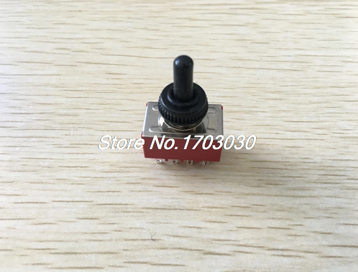

AC 250V 2A 125V 6A on/on 2 Position 4P2T 4PDT 12pin Toggle Switch w Waterproof Boot