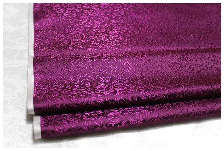 HLQON парча солодовый цветок фиолетовый ткань фетр для пэчворка ткани telas простыня cheongsam платье Детское пальто ткань 75 см Ширина