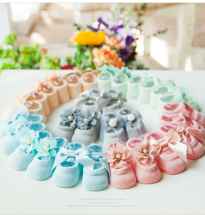 Противоскользящие носки для новорожденных девочек от 0 до 3 лет подарок принцессы на день рождения, одежда для малышей 3 пары хлопковых кружевных носков для малышей