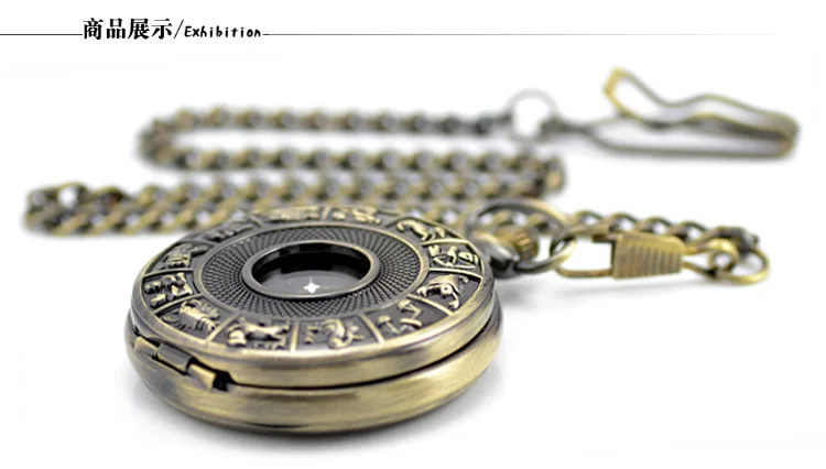Retro oco esqueleto automático relógio de bolso