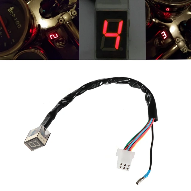 LED Universal Red Digital Gear Indicator Motorcycle Display Shift Lever
