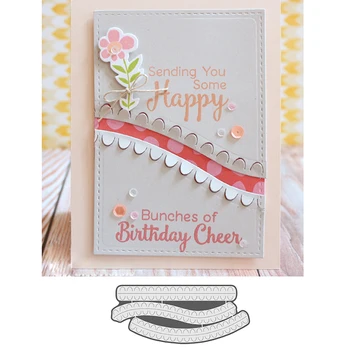 

Fringe Scallop Border Edges Dies Metal Cutting Dies for DIY Scrapbooking Embossing Decorative Crafts Paper Cards Making New 2018