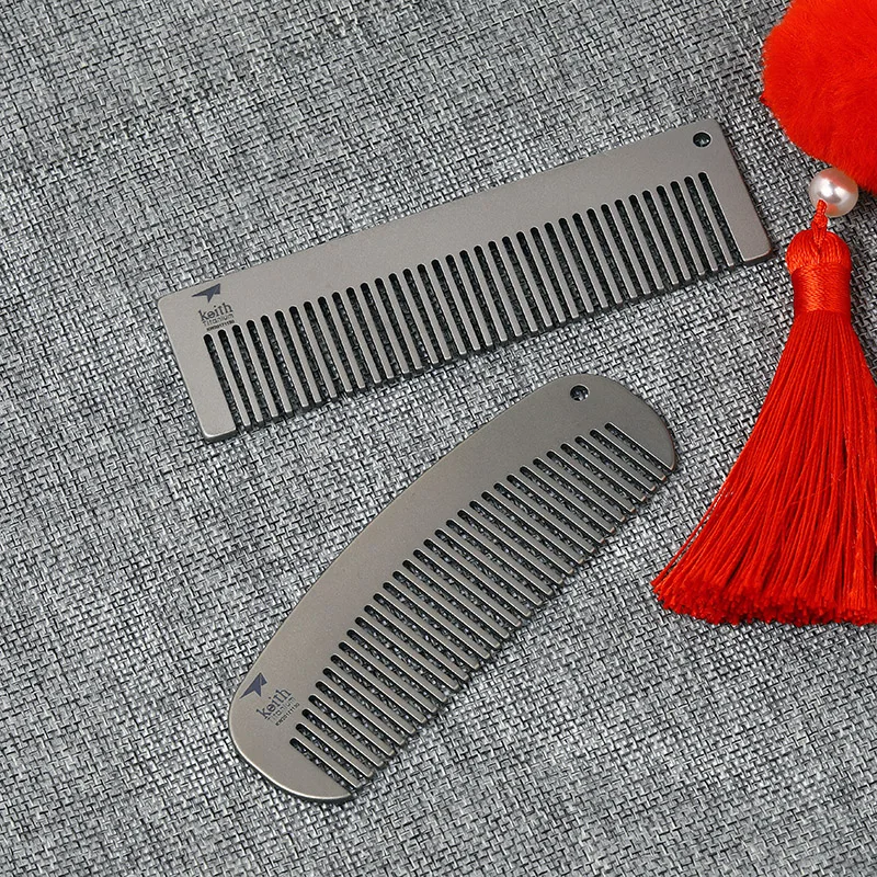 

keith Pure Titanium Outdoor Travel Comb Anti-static durable hair Comb for Men's style and Women's style