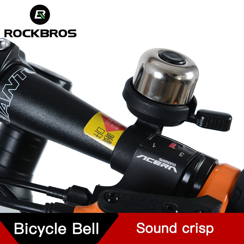 RockBros, обычные колокольчики для велосипеда, велосипедный звонок, для езды на велосипеде, ультра-светильник, медный пластиковый руль, велосипедный Звонок
