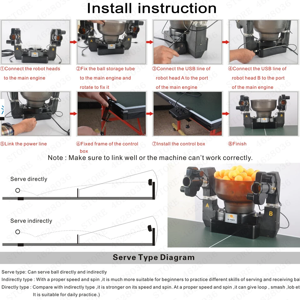 Professional S-1001 Table Tennis Robots Sender Pitching Serve Machine Trainer Racquet Sport Collecting Basket 20 Pingpong Balls