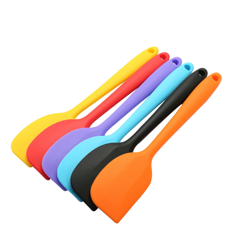Colorful Kitchen Silicone Spatula Rubber Baking Scraper Mixer Non-Stick Pastry Cake Scraper 2 Sizes Cooking Kitchen Tools (2)