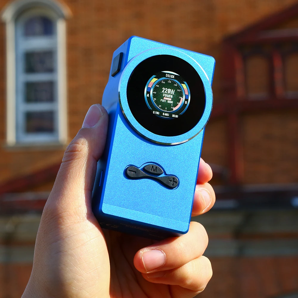 

Original 220W Hugo Vapor Delux TC Box MOD1.33 Inch IPS Screen Huge Power Delux 220W No 18650 Battery Vape Box Mod vs Alien 220W