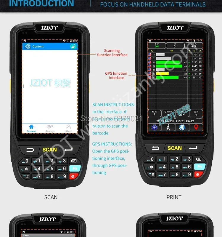 Прочный 4G wifi gps Bluetooth NFC Android 1D 2D сканер штрих-кодов IoT портативный терминал КПК