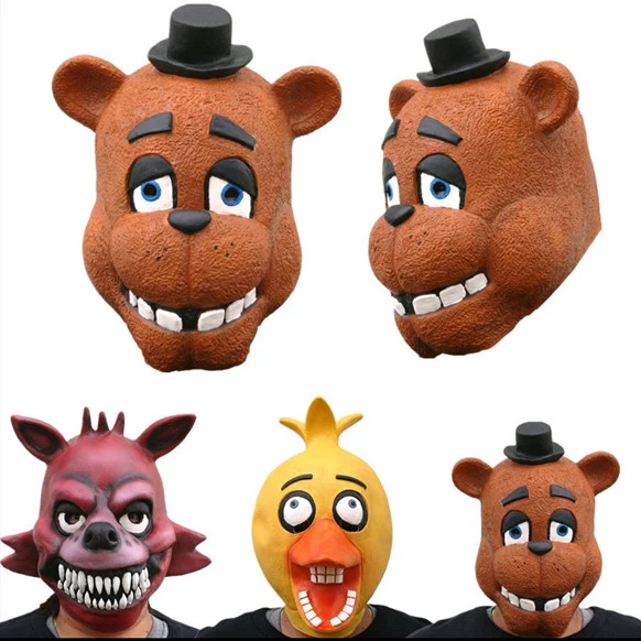 

Five Nights At Freddy's mask FNAF foxy chica Freddy Fazbear Bear mask gift for kids halloween party decorations Supplie