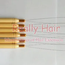 12 шт./лот качество frim и прочное наращивание волос с помощью наноколец крючок иглы специально для нано кольца