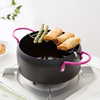 

Japanese frying pan household small frying oil pan electromagnetic oven general nonstick cooker