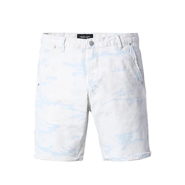 SIMWOOD, летние джинсовые шорты для мужчин, модная брендовая одежда, повседневные хлопковые шорты до колен, джинсы размера плюс 180224 - Цвет: light apricot