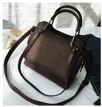 

Women's bag PU leather vintage handbag brief women's fashion casual shoulder messenger bag cute T-5985WQ