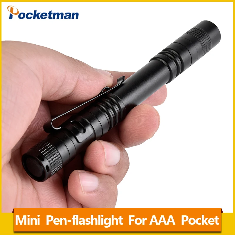 

Portable Mini Penlight LED Flashlight Torch Hugs by Pocket Light 1 Switch Modes Outdoor Camping Light for 2* AAA battery z93