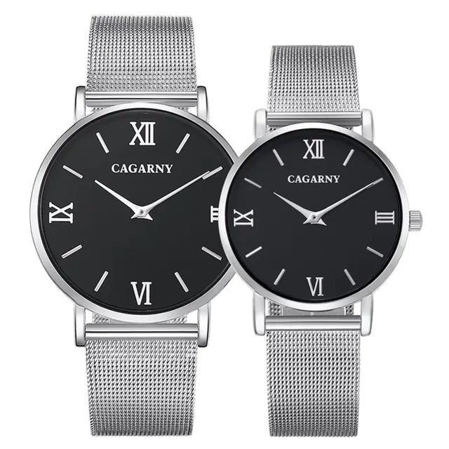 CAGARNY Fashion Men Watch Silver Mesh Steel Bracelet Watches Lovers Gift Quartz CAGARNY Fashion Men Watch Silver Mesh Steel Bracelet Watches Lovers Gift Quartz